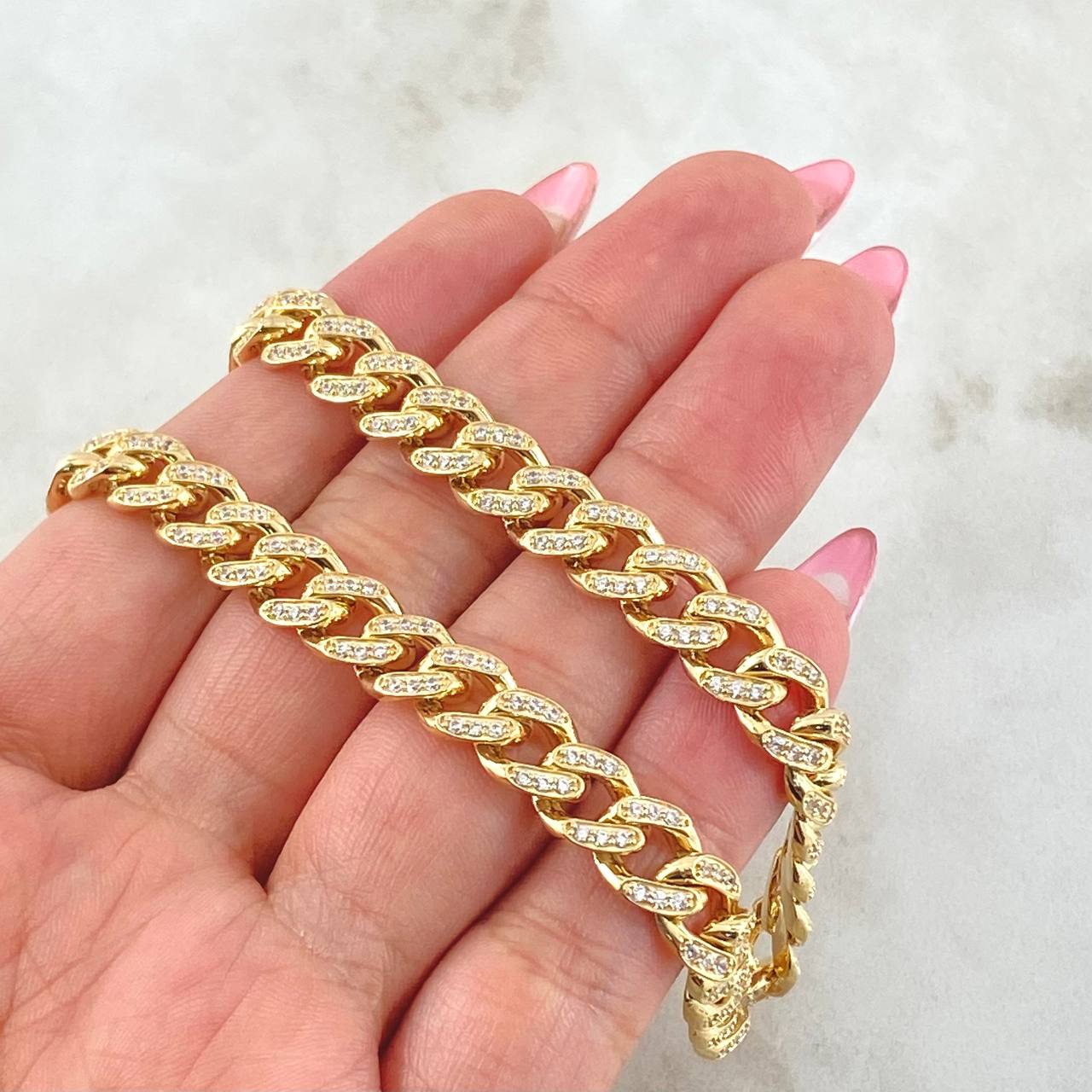 Cadena Cubana 43.45gr / 60cm / 8mm Oro Amarillo Nac.Esp. 18K ©