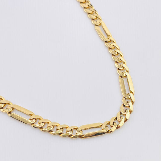 Cadena Figaro Cinco Aros 31.25gr / 60cm / 7mm Oro Amarillo Nac.Esp. 18K *