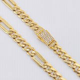 Cadena Figaro Cinco Aros 31.25gr / 60cm / 7mm Oro Amarillo Nac.Esp. 18K *