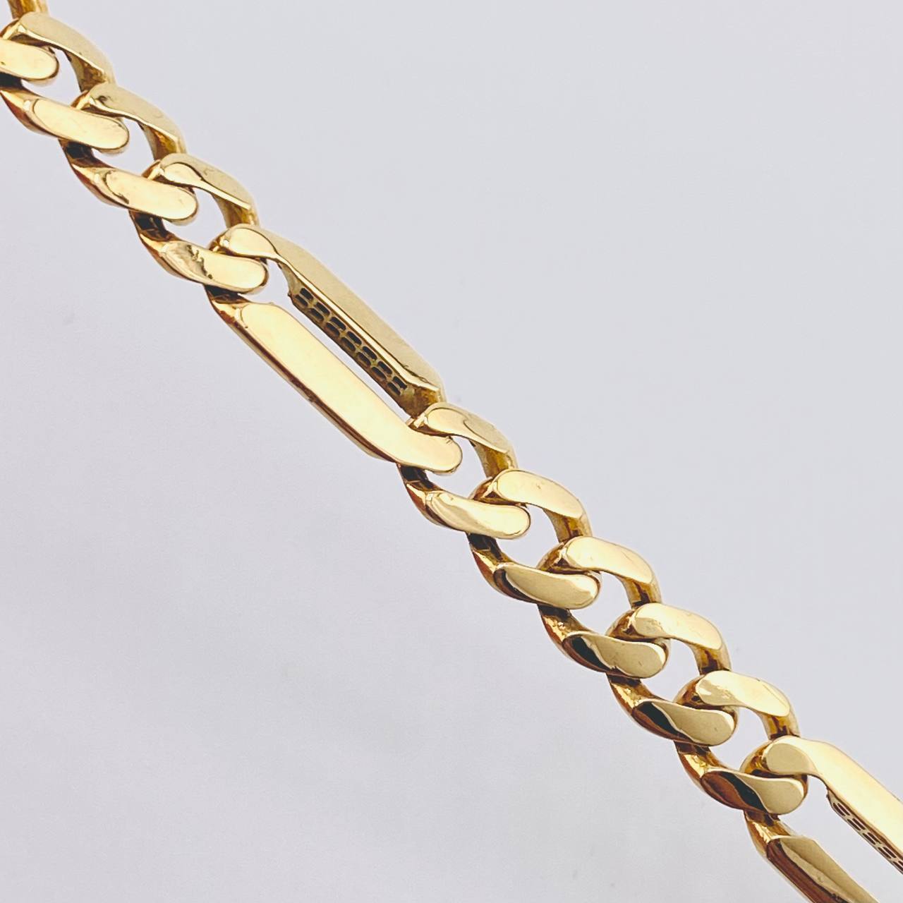 Cadena Figaro Cinco Aros 31.25gr / 60cm / 7mm Oro Amarillo Nac.Esp. 18K *