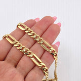 Cadena Figaro Cinco Aros 31.25gr / 60cm / 7mm Oro Amarillo Nac.Esp. 18K *