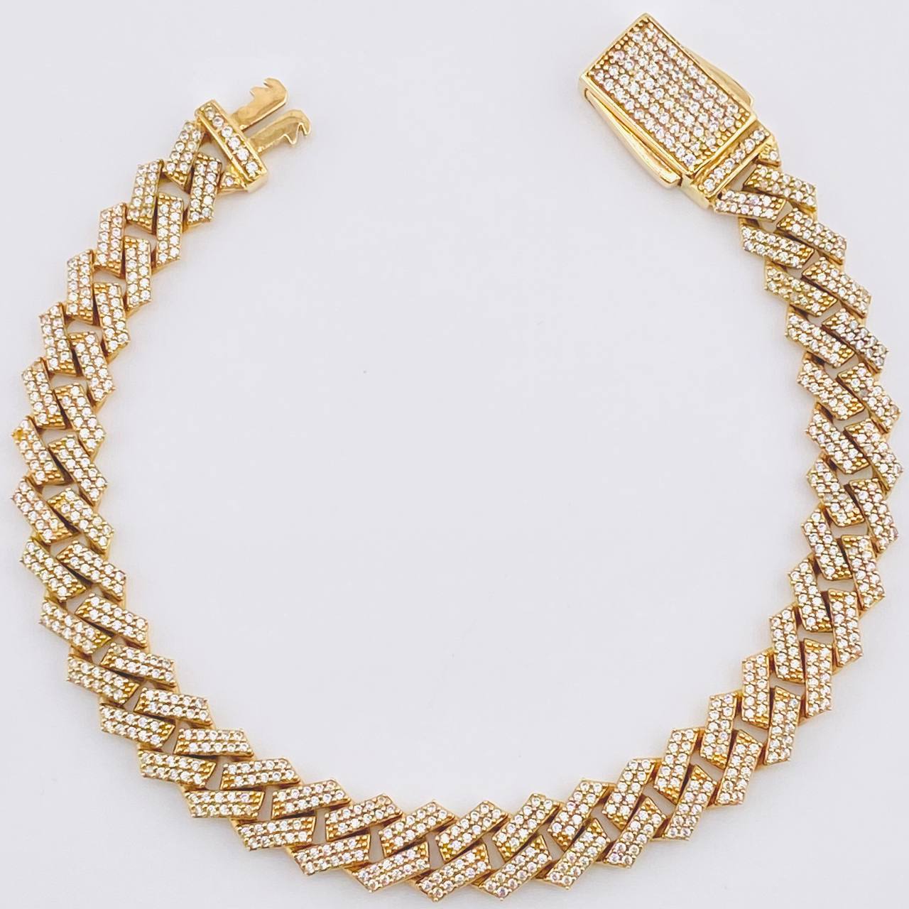 Pulso Cubano 30.45gr / 22.5cm / 10mm Oro Amarillo Nac.Esp. 18K *