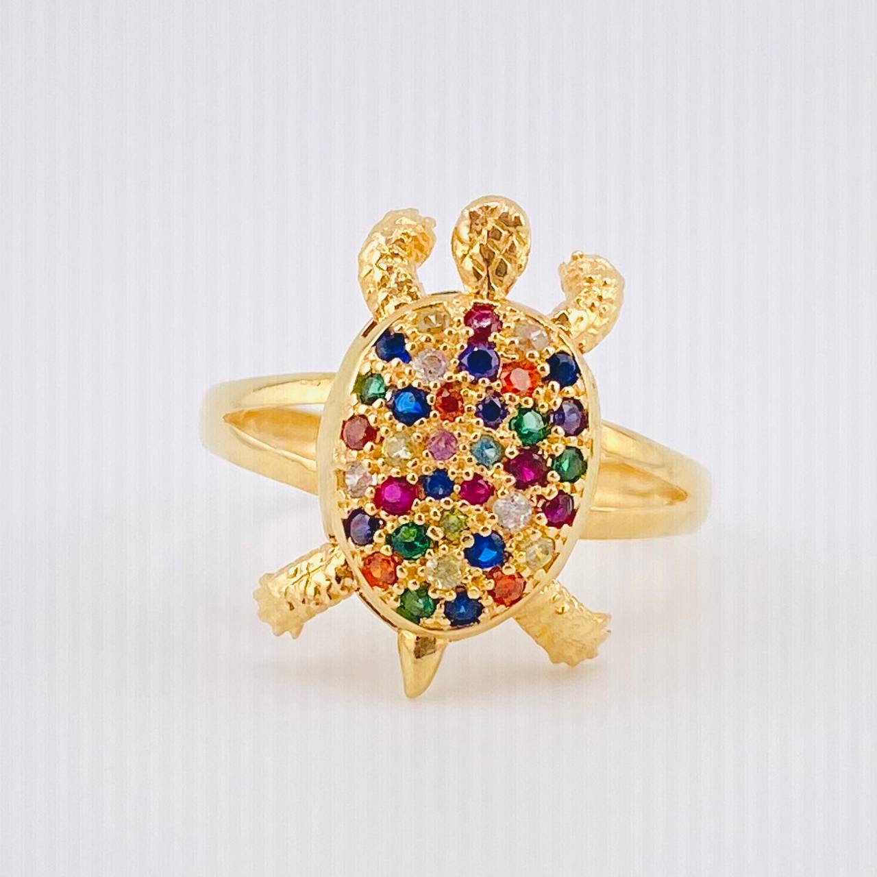 Anillo Tortuga 3.8gr / T5 3/4 / Oro Amarillo 18K ©