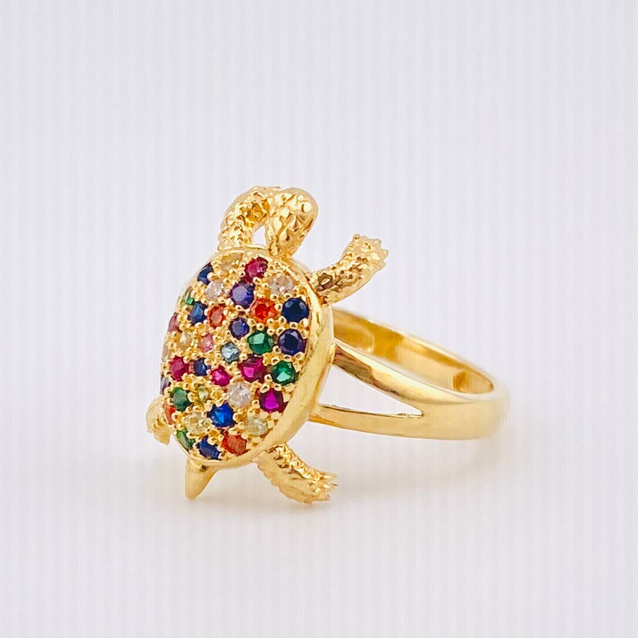 Anillo Tortuga 3.8gr / T5 3/4 / Oro Amarillo 18K ©