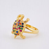 Anillo Tortuga 3.8gr / T5 3/4 / Oro Amarillo 18K ©