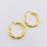 Candongas Mati 3.6gr / 3cm / Oro Amarillo 18K *