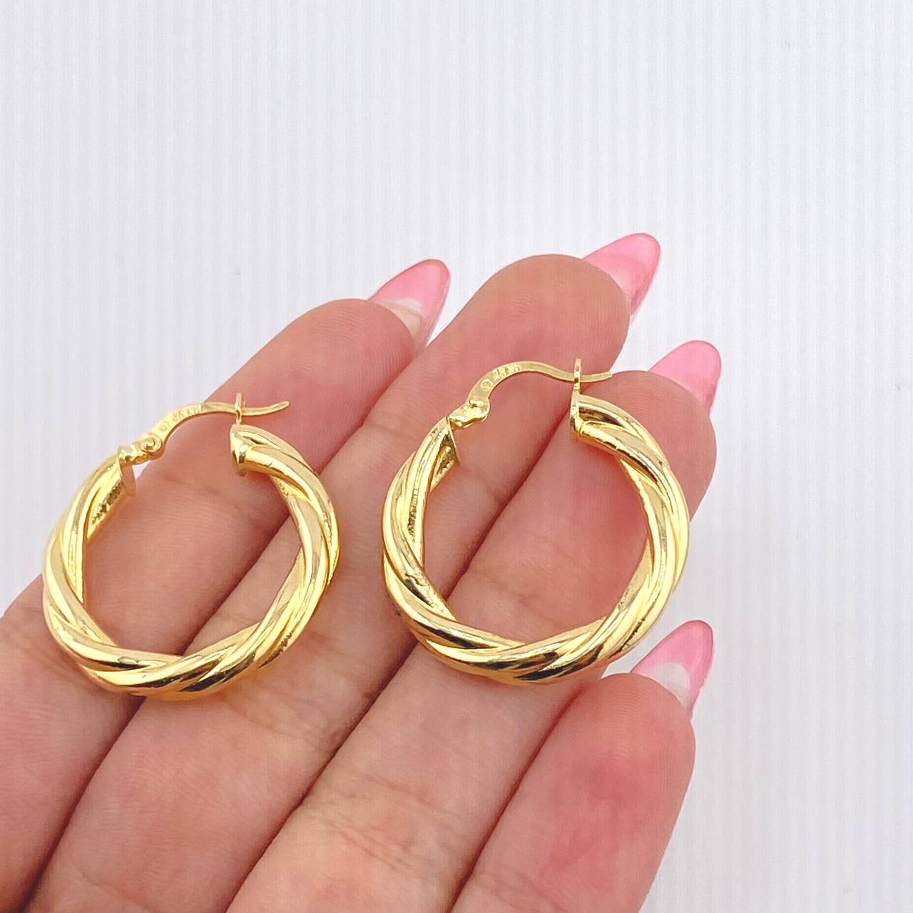 Candongas Mati 3.6gr / 3cm / Oro Amarillo 18K *