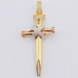 Dije Cruz Clavos 16.5gr / 7.8cm / Tres Oros 18K *