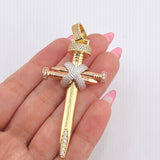 Dije Cruz Clavos 16.5gr / 7.8cm / Tres Oros 18K *