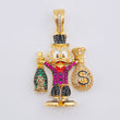 Dije Pato Bolsa De Dinero Botella De Champagne 9.45gr / 4cm / Oro Amarillo 18K *
