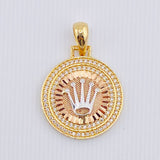 Dije Placa Corona Circular 4.5gr / 3.3cm / Tres Oros 18K