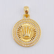 Dije Placa Corona Circular 4.55gr / 3.2cm / Oro Amarillo 18K *