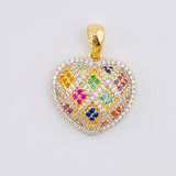 Dije Corazón Tupido 4.5gr / 2.8cm / Oro Amarillo 18K *