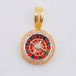 Dije Ruleta Casino Movil 5.85gr / 3cm / Dos Oros Amarillo Blanco 18K ©