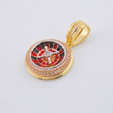 Dije Ruleta Casino Movil 5.85gr / 3cm / Dos Oros Amarillo Blanco 18K ©