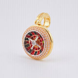 Dije Ruleta Casino Movil 5.85gr / 3cm / Dos Oros Amarillo Blanco 18K ©