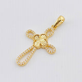 Dije Cruz Trebol 2.05gr / 3.5cm / Oro Amarillo Nac.Esp.  18K *