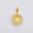 Dije Placa Circular San Benito 2.05gr / 2.3cm / Oro Amarillo 18K