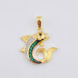 Dije Pez 3gr / 2.8cm / Dos Oros Amarillo Blanco 18K *