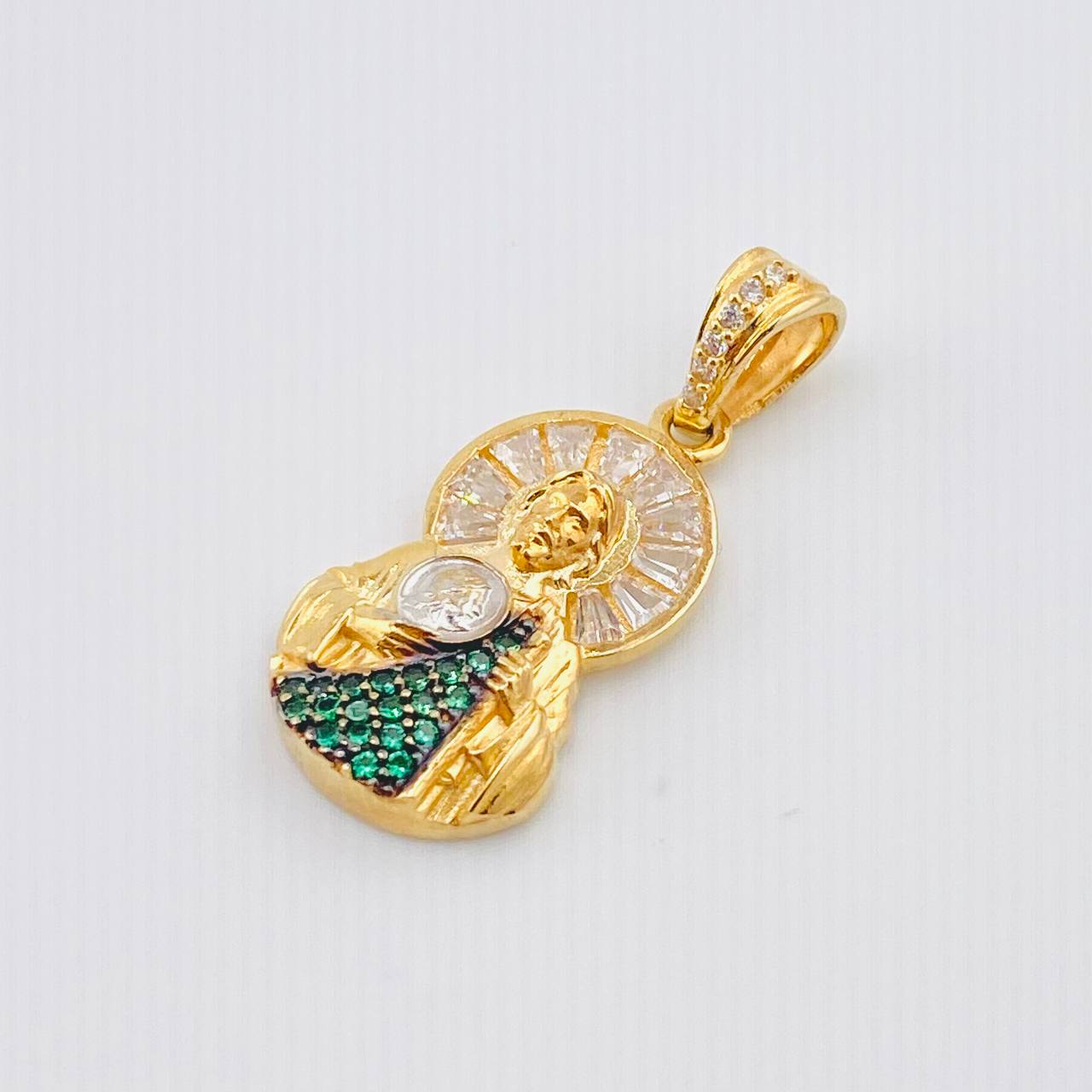 Dije San Judas Tadeo 2.9gr / 2.8cm / Dos Oros Amarillo Blanco 18K