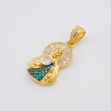 Dije San Judas Tadeo 2.9gr / 2.8cm / Dos Oros Amarillo Blanco 18K