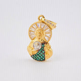 Dije San Judas Tadeo 2.9gr / 2.8cm / Dos Oros Amarillo Blanco 18K