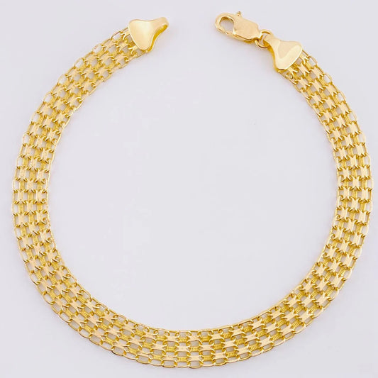 Pulso Chino 9.6 g / 19.5 cm / 7.6 mm Oro Amarillo 18K