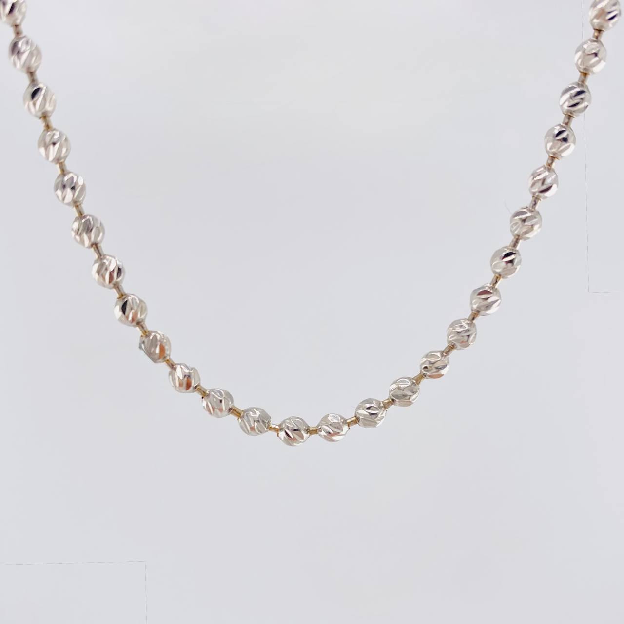 Cadena Militar 17.85 g / 61 cm / 3 mm Oro Blanco 18K