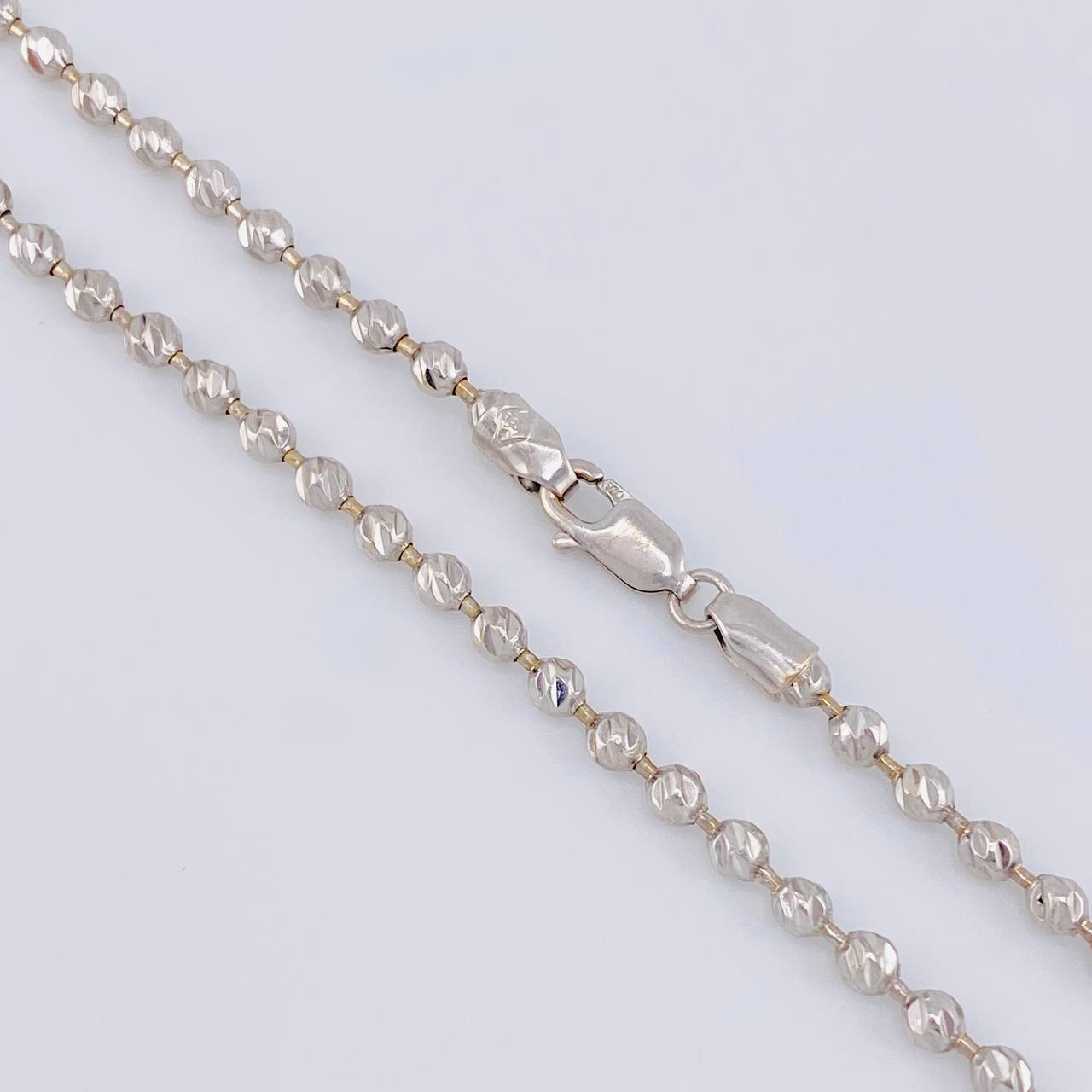 Cadena Militar 17.85 g / 61 cm / 3 mm Oro Blanco 18K