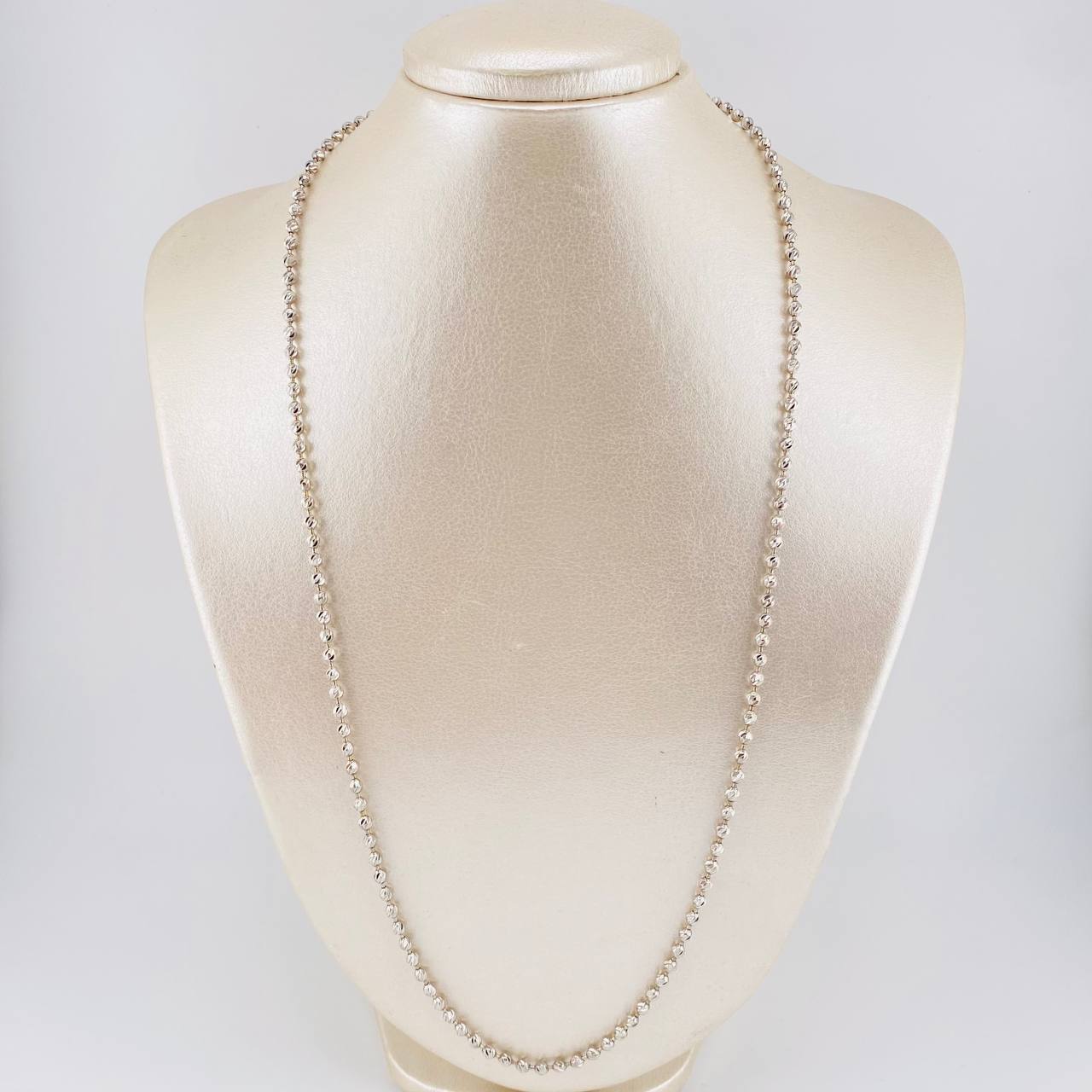Cadena Militar 17.85 g / 61 cm / 3 mm Oro Blanco 18K