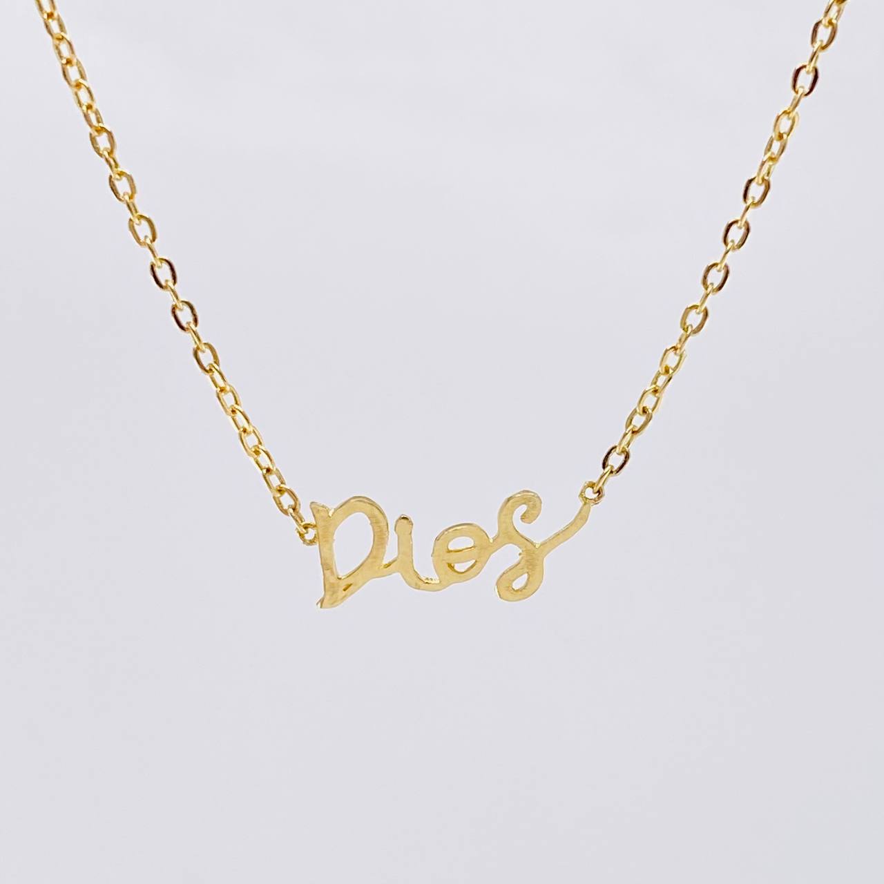 Cadena Aro Seguido Dios 2.5 g / 46.9 cm / 1.3 mm Oro Amarillo 18K