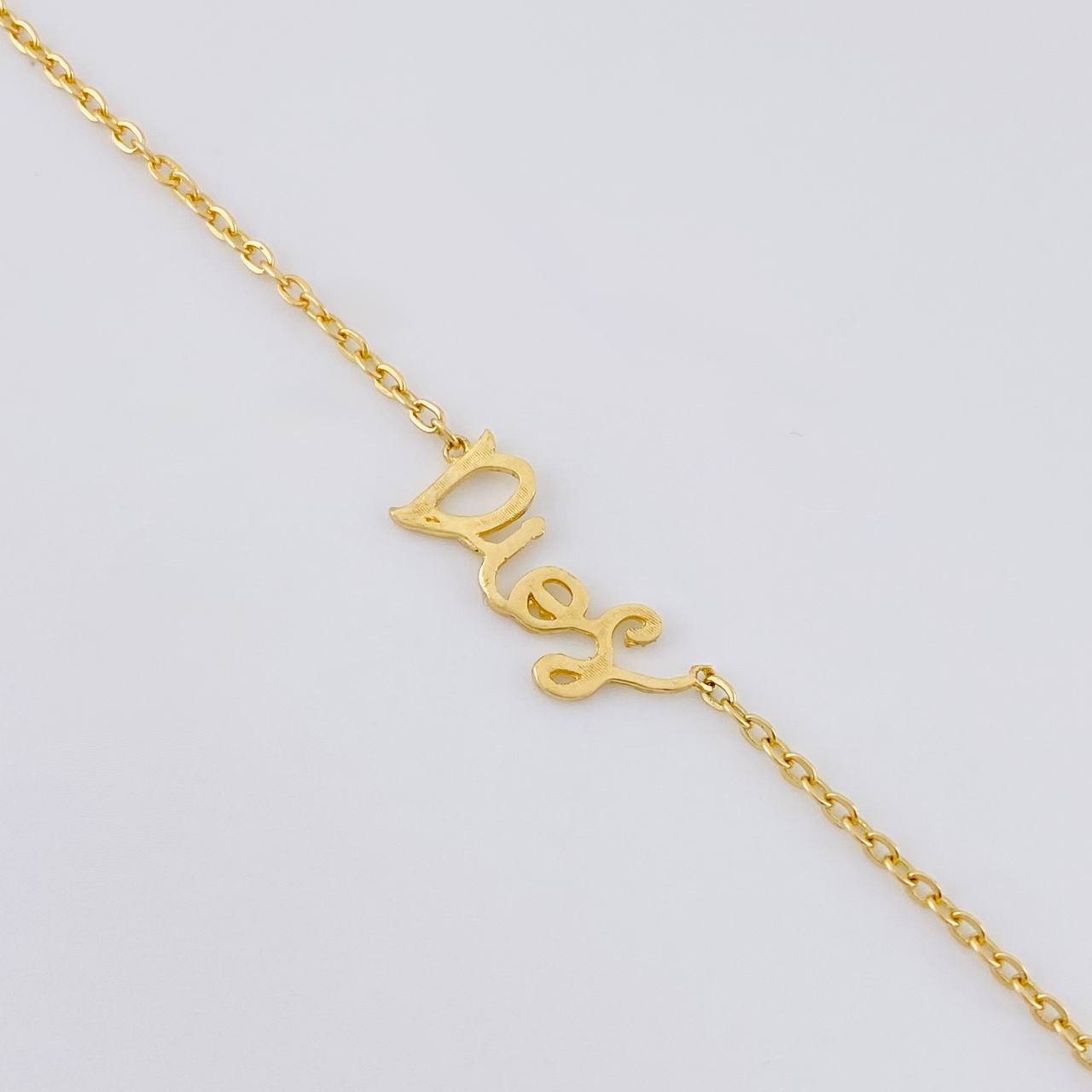 Cadena Aro Seguido Dios 2.5 g / 46.9 cm / 1.3 mm Oro Amarillo 18K
