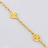 Pulso Militar Trebol Doble Faz 4.3 g / 19.2 cm / 3 mm Oro Amarillo 18K