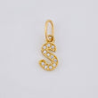 Dije Letra S Cursiva 0.5 g / 2.5 cm Oro Amarillo 18K