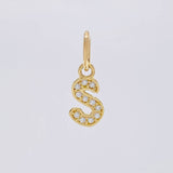 Dije Letra S Cursiva 0.55 g / 2.5 cm Oro Amarillo 18K