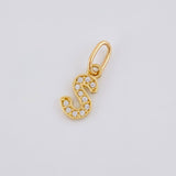 Dije Letra S Cursiva 0.55 g / 2.5 cm Oro Amarillo 18K