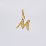 Dije Letra M Cursiva 0.55 g / 2.5 cm Oro Amarillo 18K