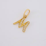 Dije Letra M Cursiva 0.55 g / 2.5 cm Oro Amarillo 18K