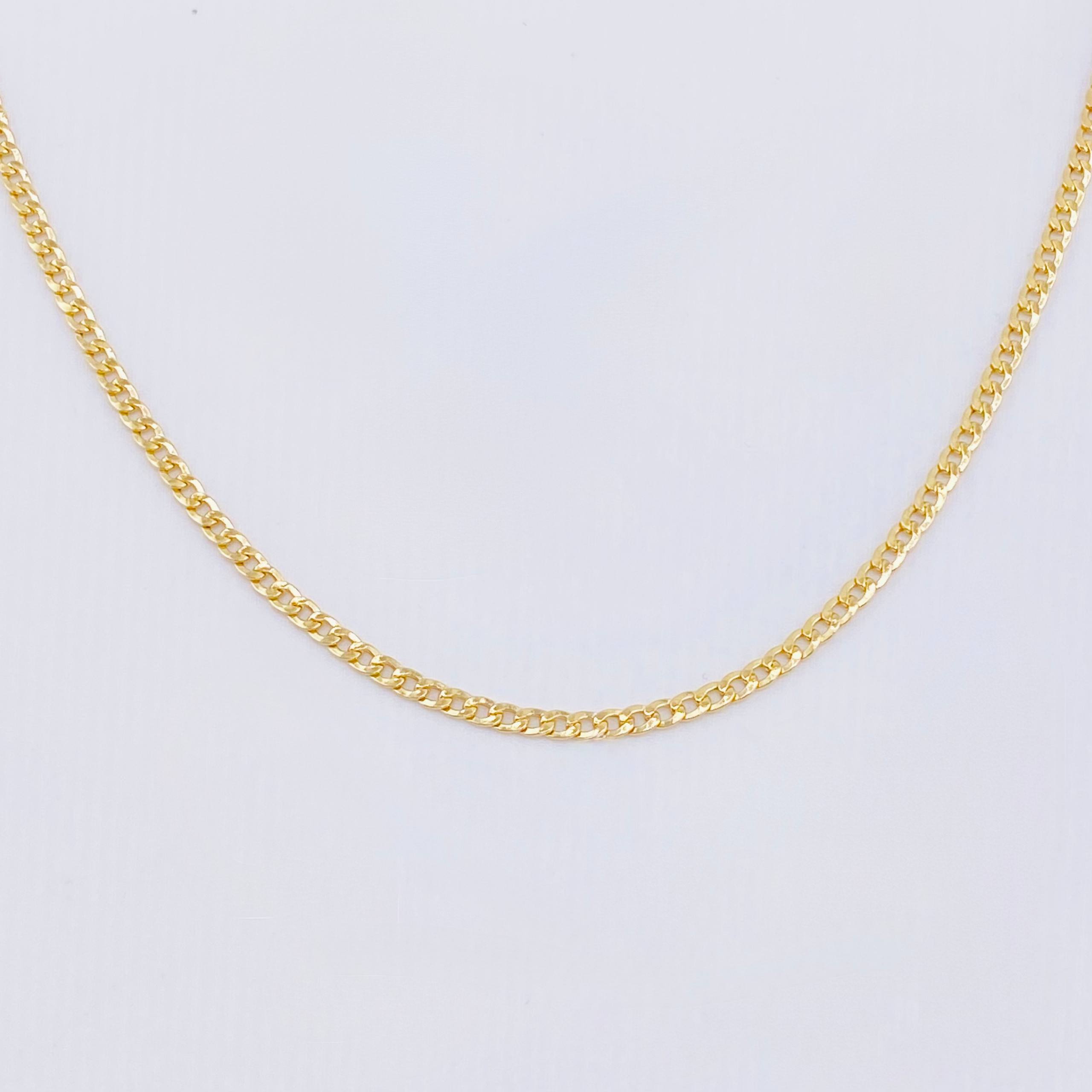 Cadena Cubana 1.95g / 40cm / 2.3mm Oro Amarillo 18K