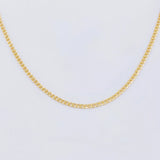 Cadena Cubana 2.35g / 45cm / 2.2mm Oro Amarillo 18K