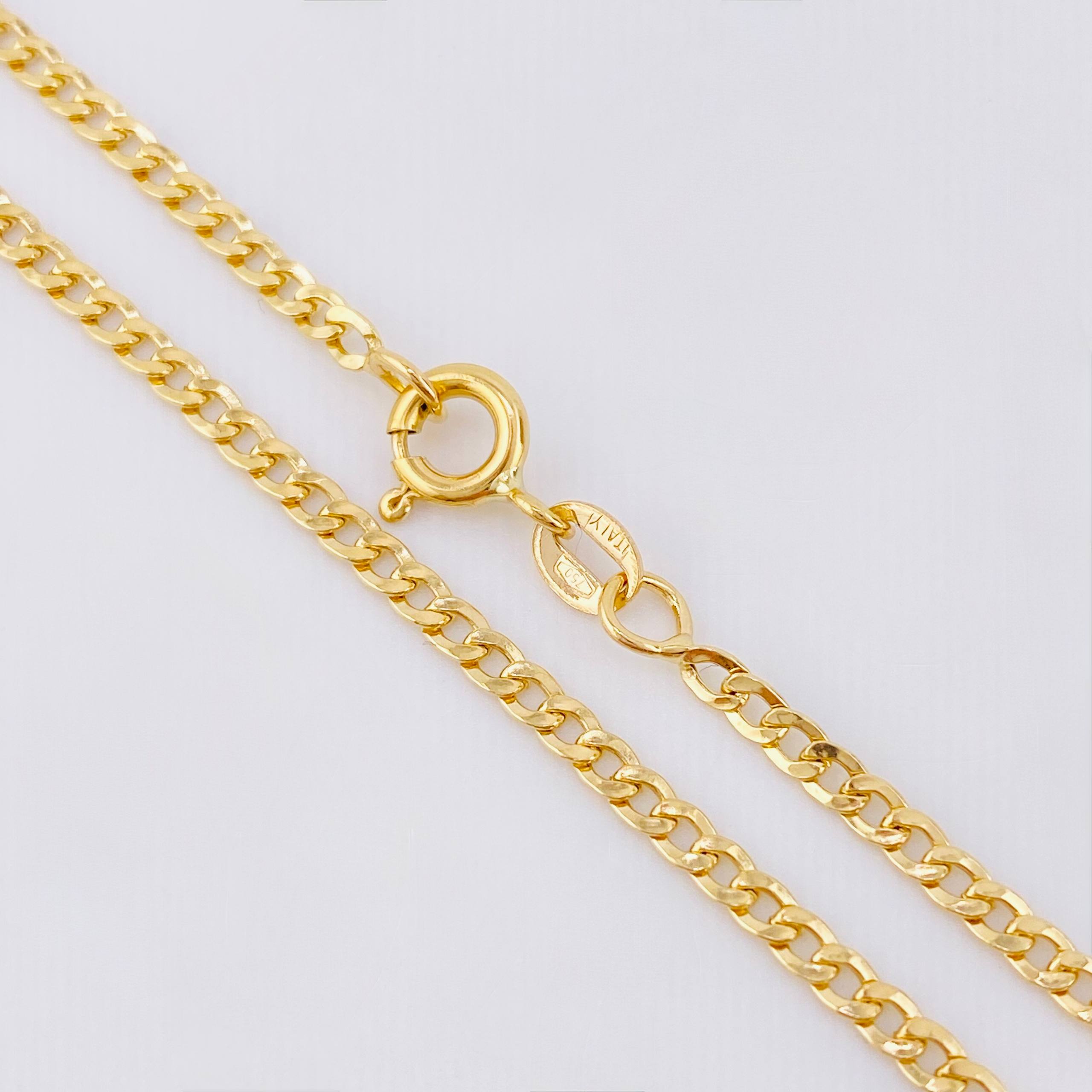 Cadena Cubana 1.95g / 40cm / 2.3mm Oro Amarillo 18K