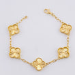 Pulso Trebol Diamantado 11.7g / 19.2cm / 14.4mm Oro Amarillo 18K