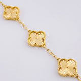 Pulso Trebol Diamantado 11.7g / 19.2cm / 14.4mm Oro Amarillo 18K
