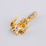 Dije Pato Pistolas 2.35g / 2.6cm Oro Amarillo 18K