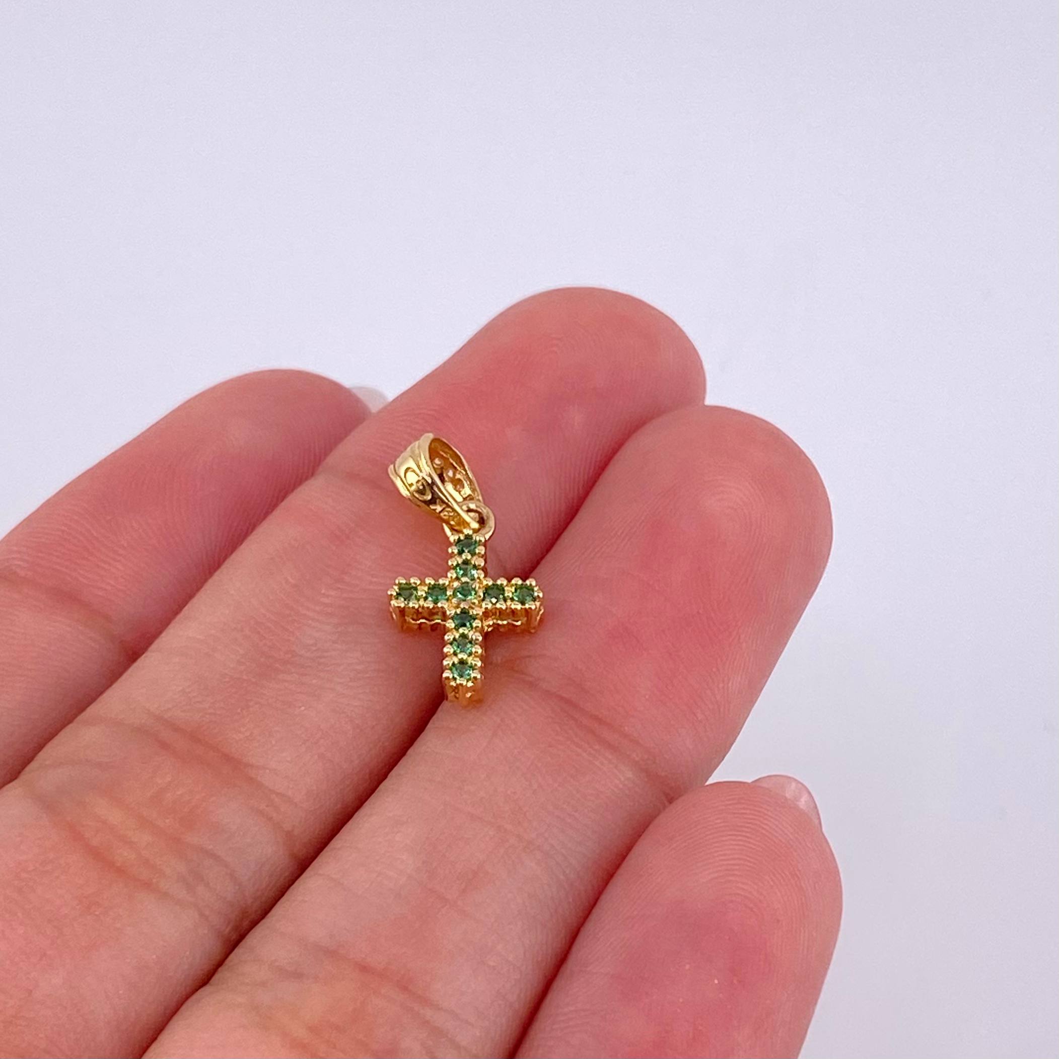 Dije Cruz Doble 1g / 1.7cm Oro Amarillo 18K
