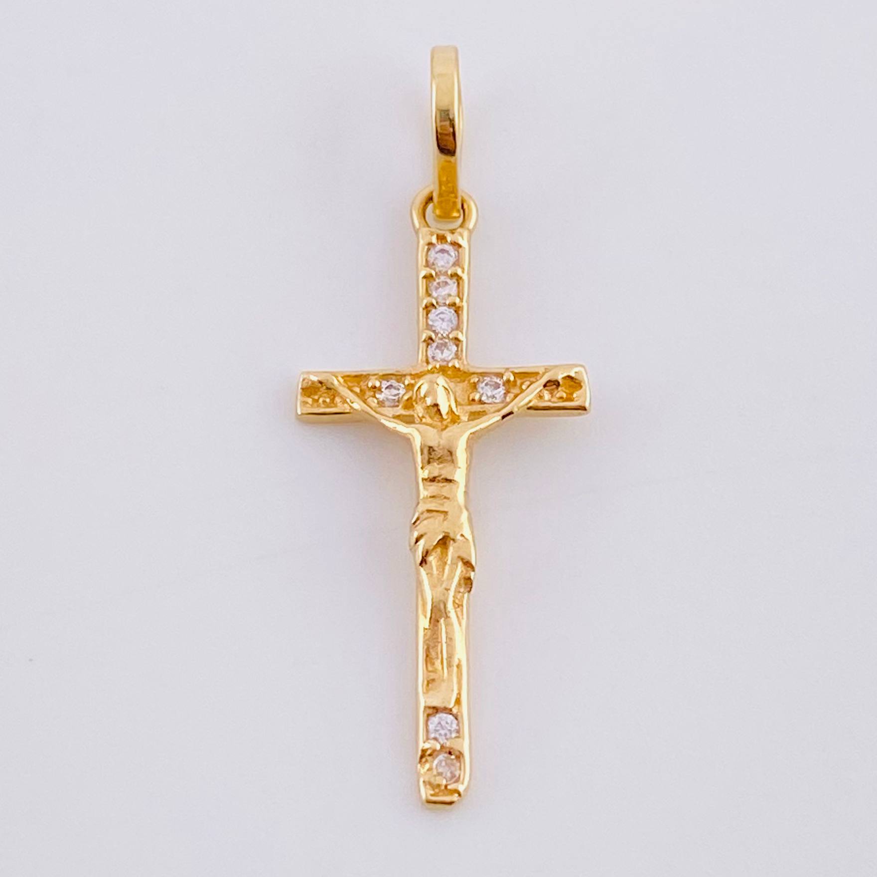 Dije Cruz Cristo 0.85g / 2.8cm Oro Amarillo 18K