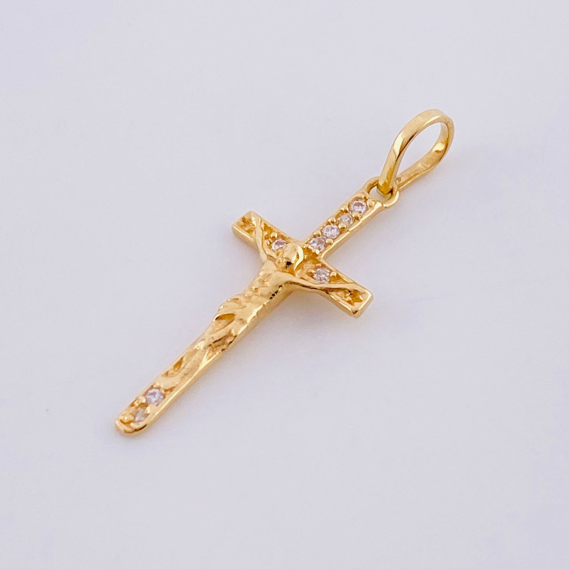Dije Cruz Cristo 0.85g / 2.8cm Oro Amarillo 18K