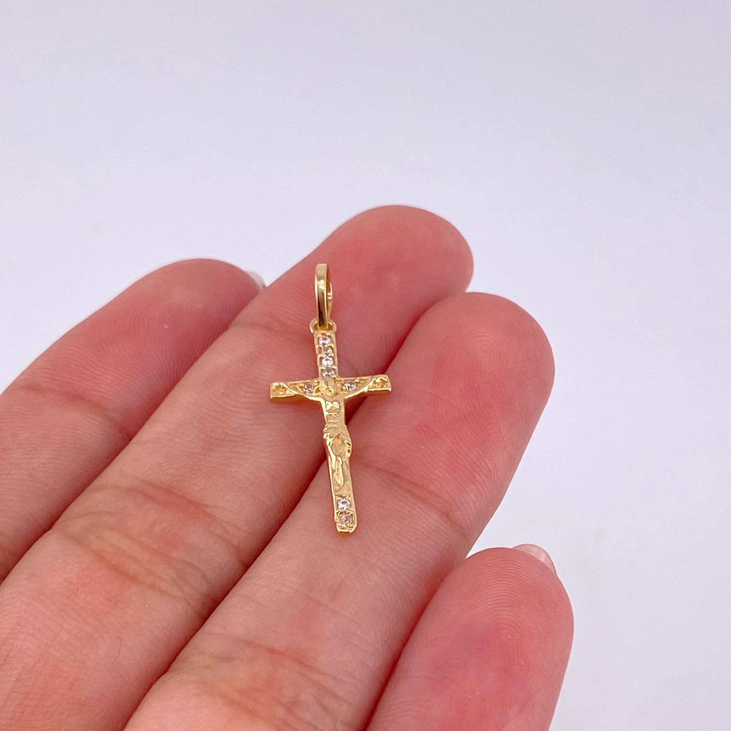 Dije Cruz Cristo 0.85g / 2.8cm Oro Amarillo 18K