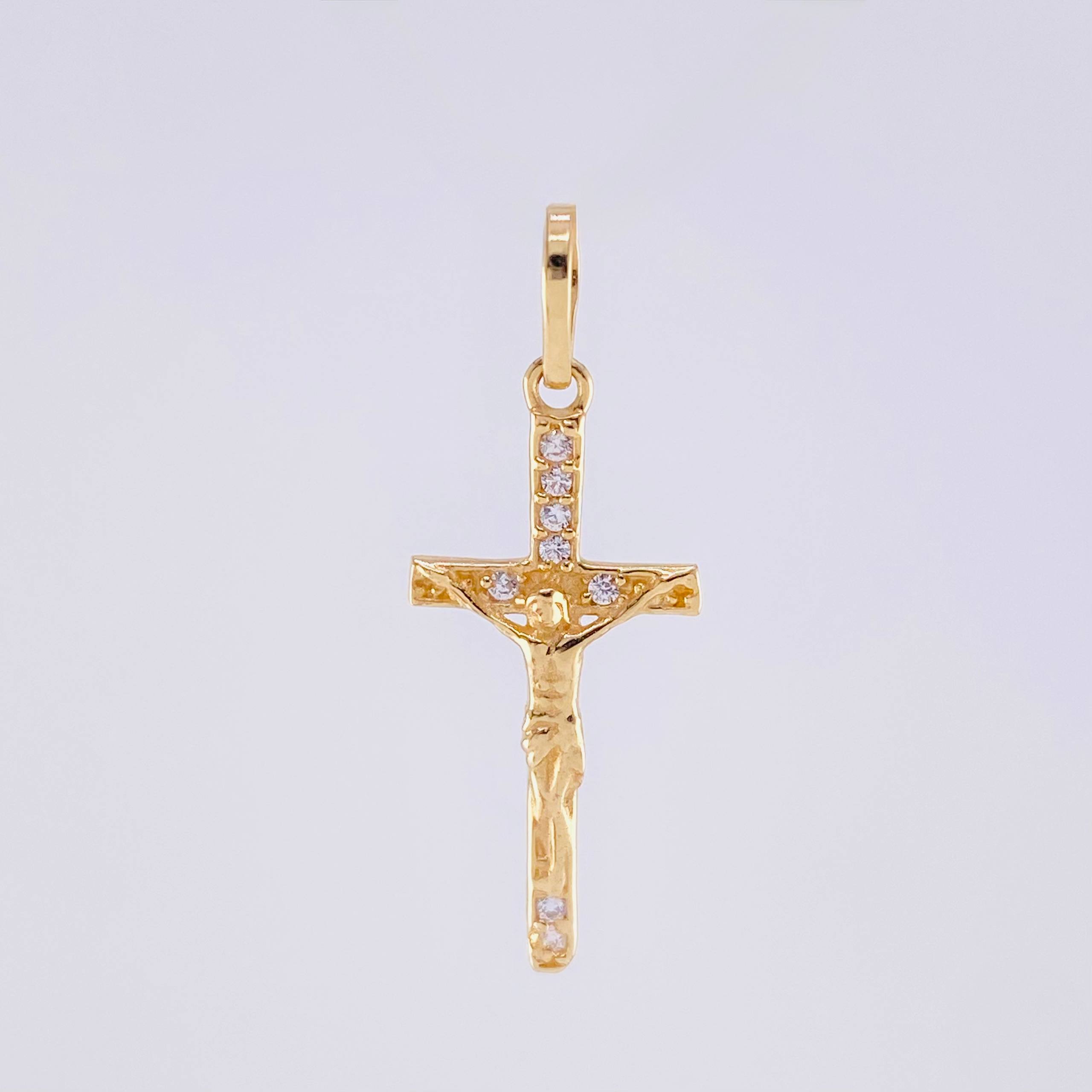 Dije Cruz Cristo 0.85g / 2.8cm Oro Amarillo 18K