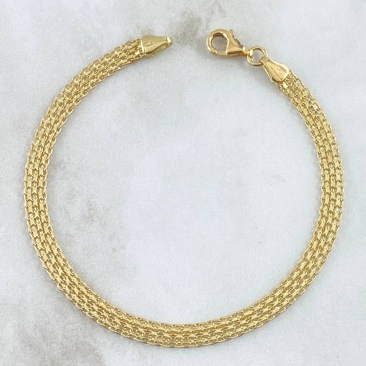 Pulso Chino 7.15gr / 20.5cm / 5mm Oro Amarillo +0 18K